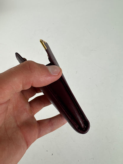Vintage Cartier leather phone Holder burgundy