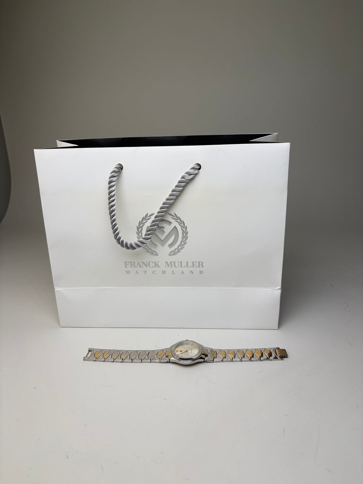 Vintage Givenchy Stainless Steel Bracelet Watch Silver Gold