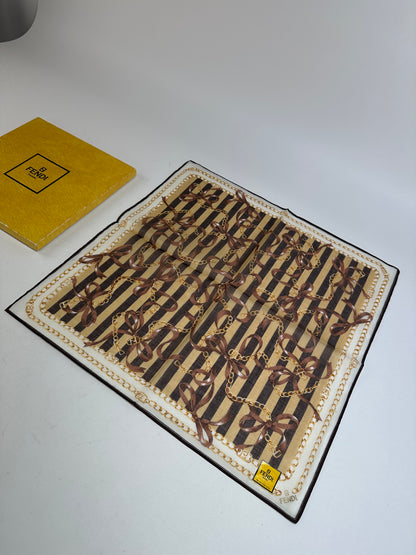 Vintage Fendi Baroque Scarf Brown