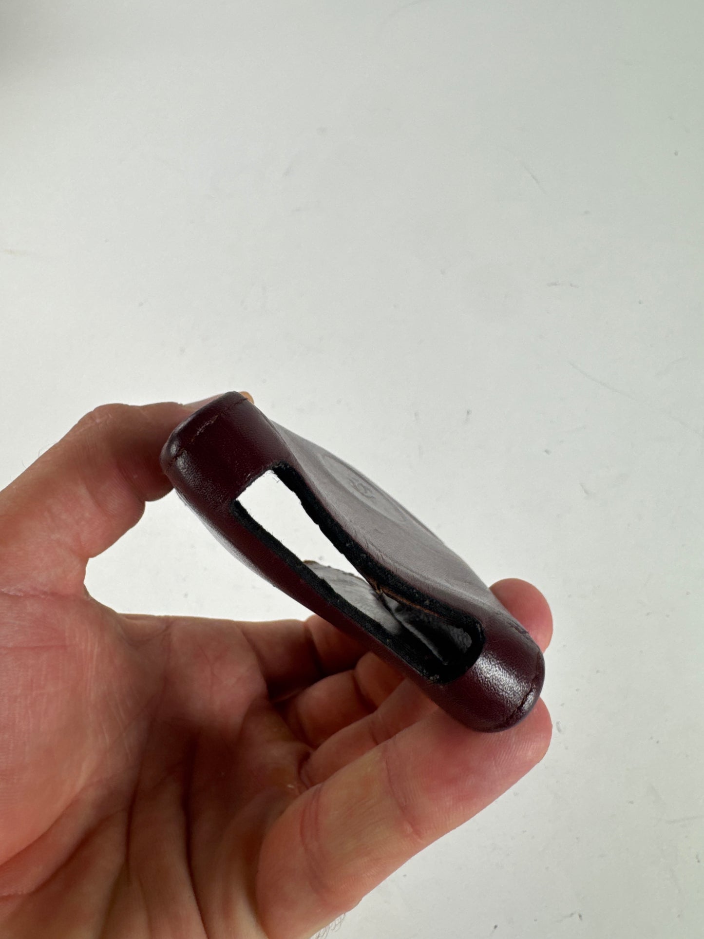 Vintage Cartier leather phone Holder burgundy