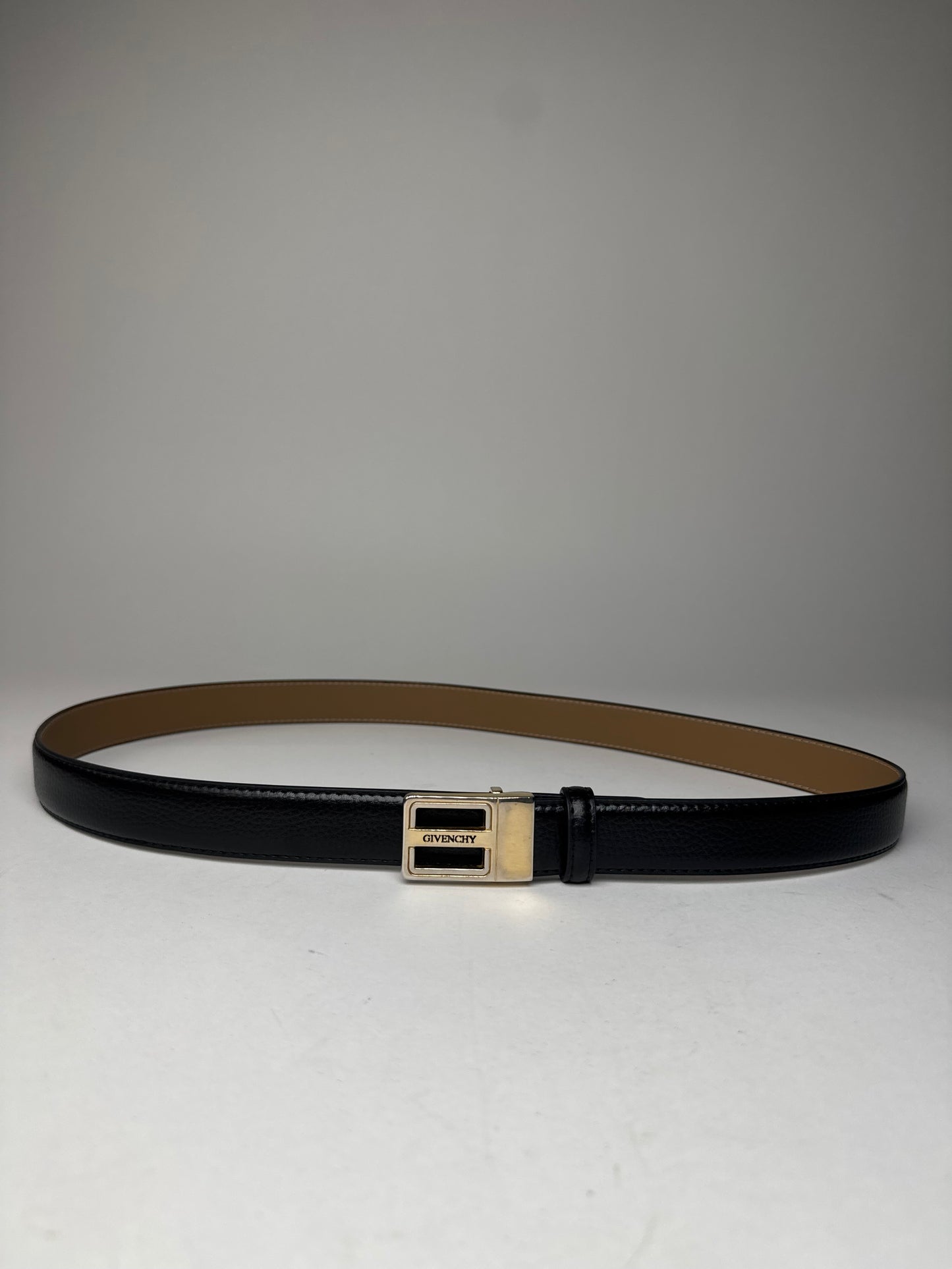 Vintage Givenchy Leather Belt Black
