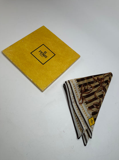 Vintage Fendi Baroque Scarf Brown