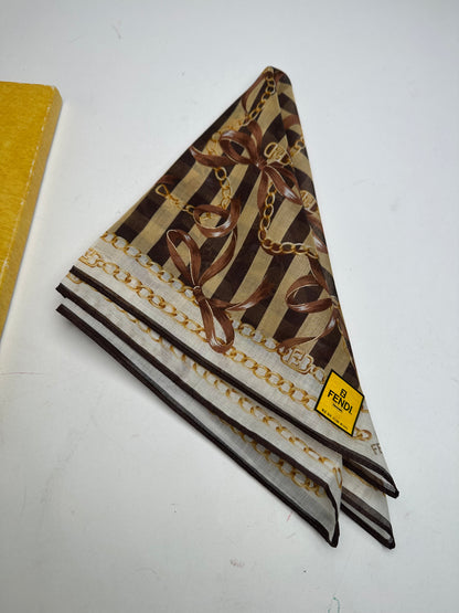 Vintage Fendi Baroque Scarf Brown