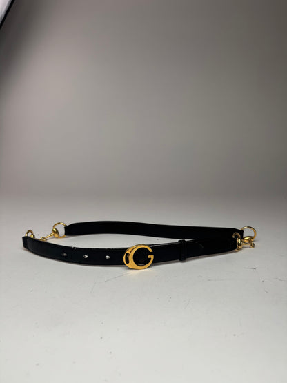 Vintage Gucci horsebit Leather Belt Black