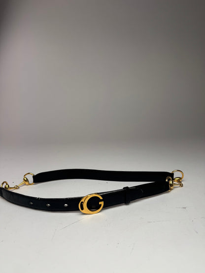 Vintage Gucci horsebit Leather Belt Black
