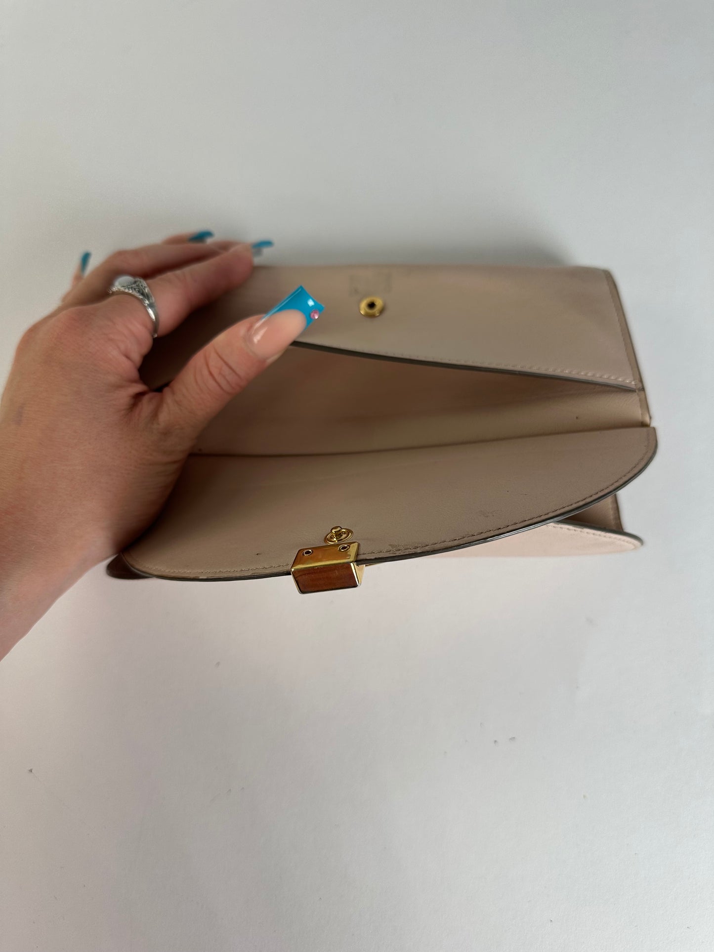Vintage Chloe Grained Wallet Blush