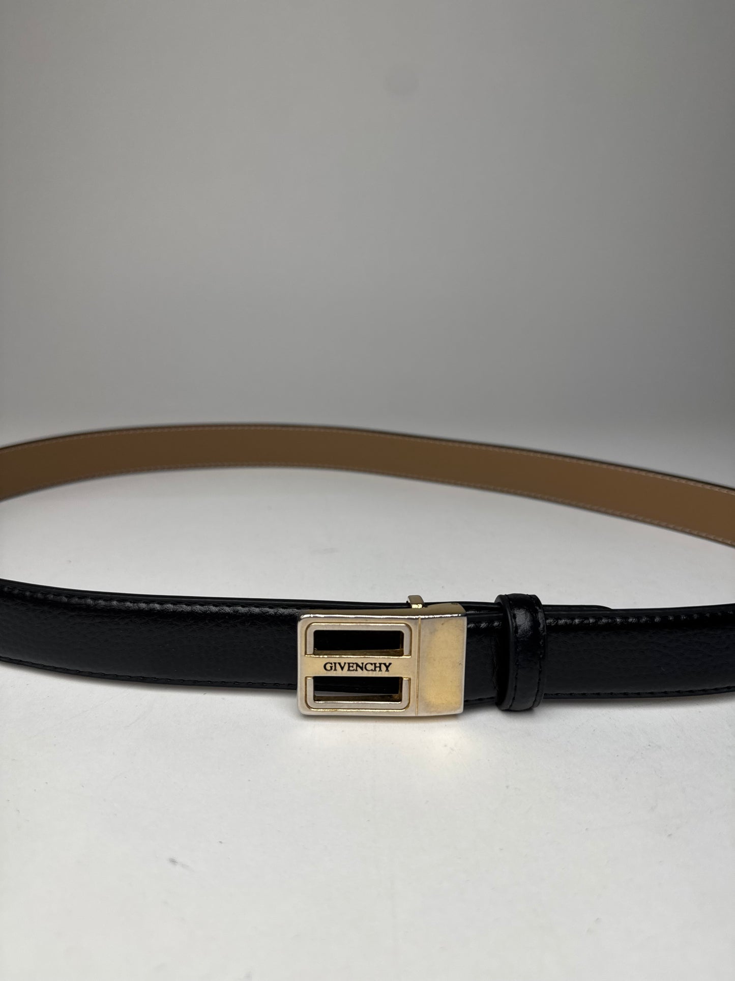Vintage Givenchy Leather Belt Black