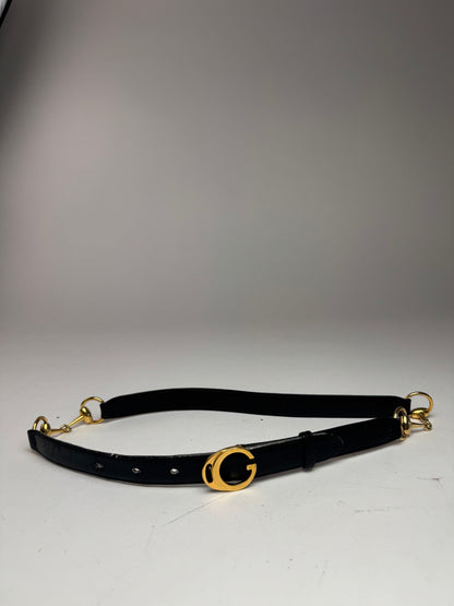 Vintage Gucci horsebit Leather Belt Black