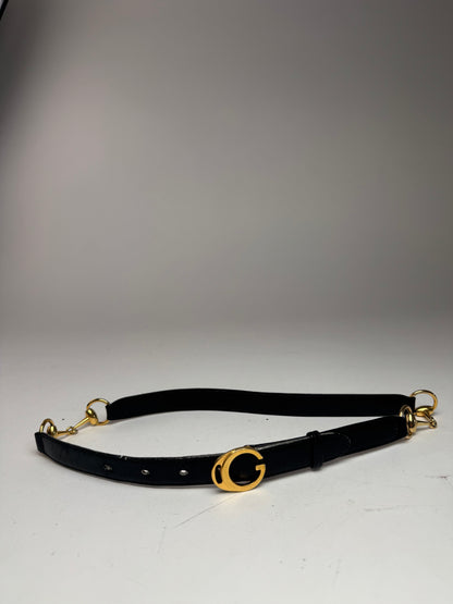 Vintage Gucci horsebit Leather Belt Black