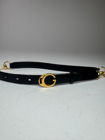 Vintage Gucci horsebit Leather Belt Black
