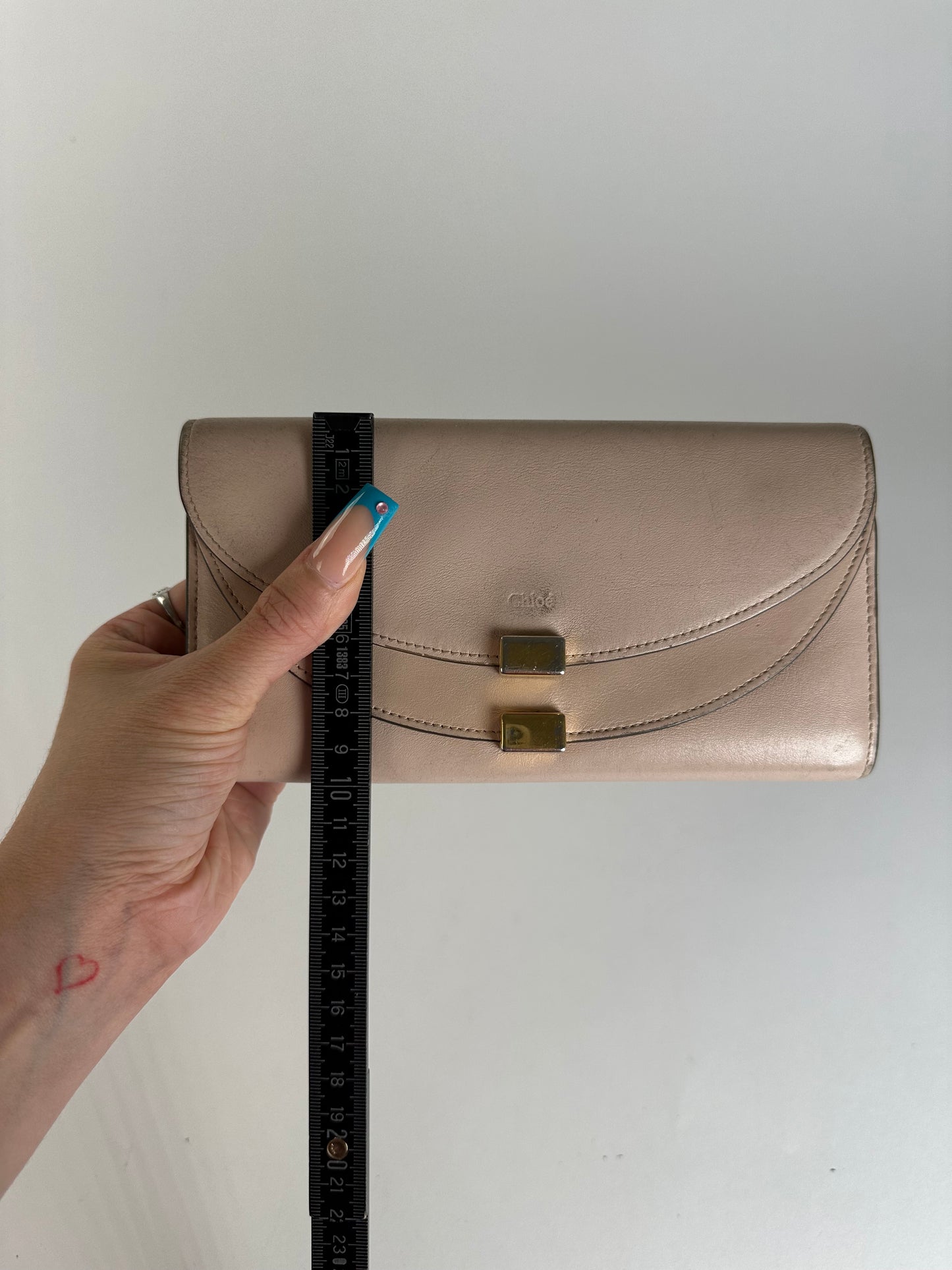 Vintage Chloe Grained Wallet Blush