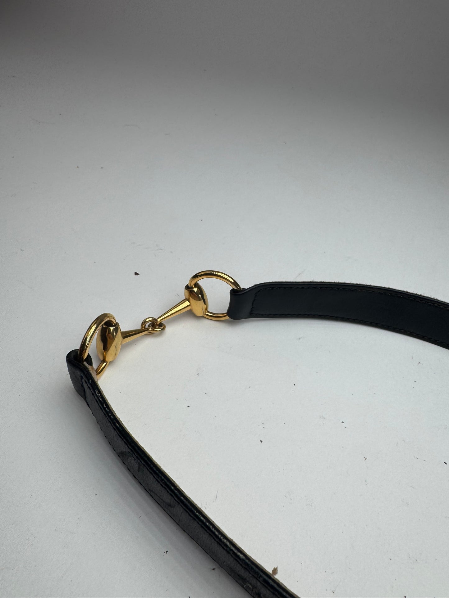 Vintage Gucci horsebit Leather Belt Black