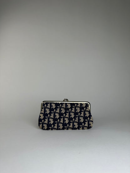 Vintage Dior Oblique Clutch Wallet Beige