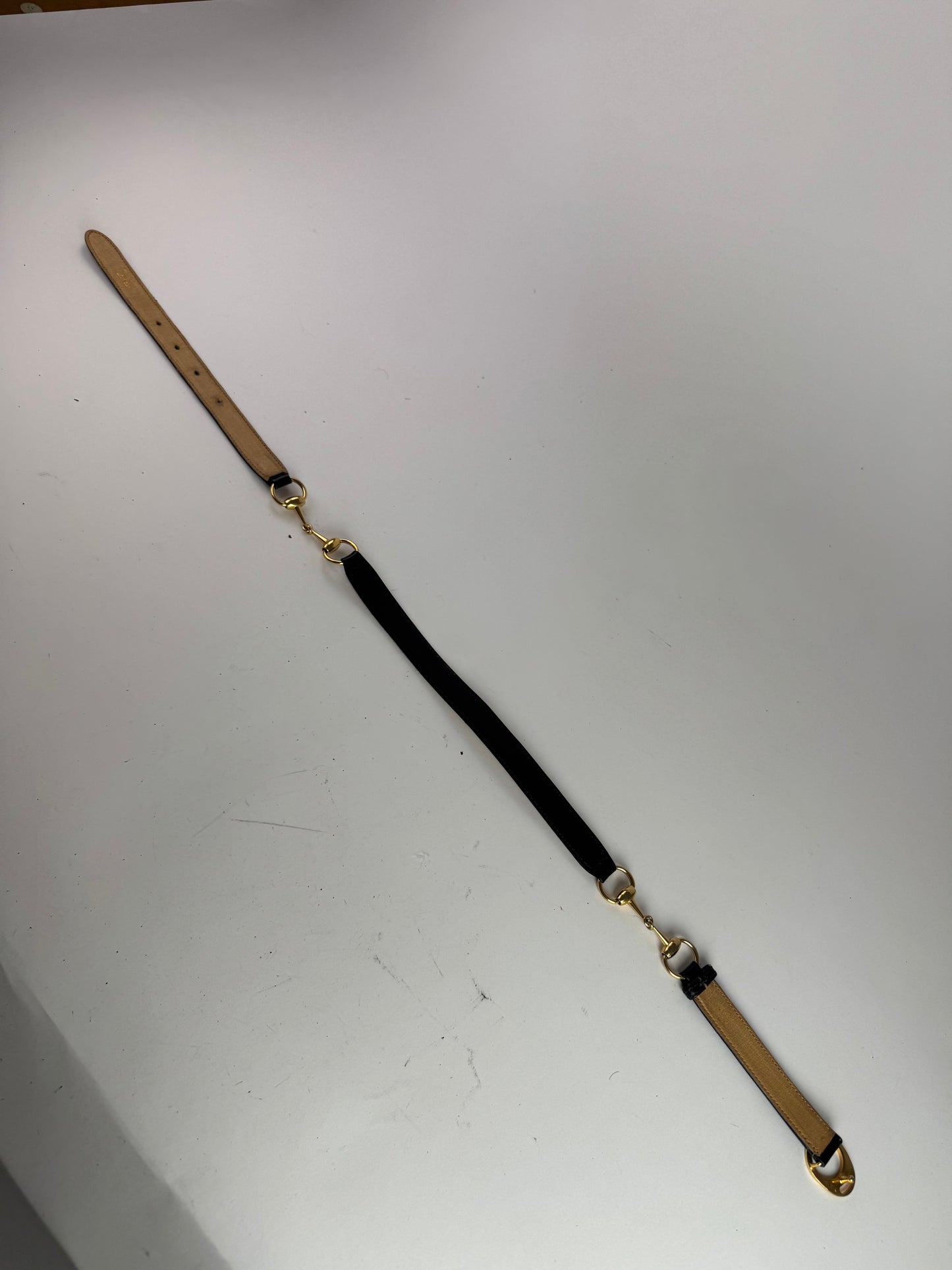 Vintage Gucci horsebit Leather Belt Black