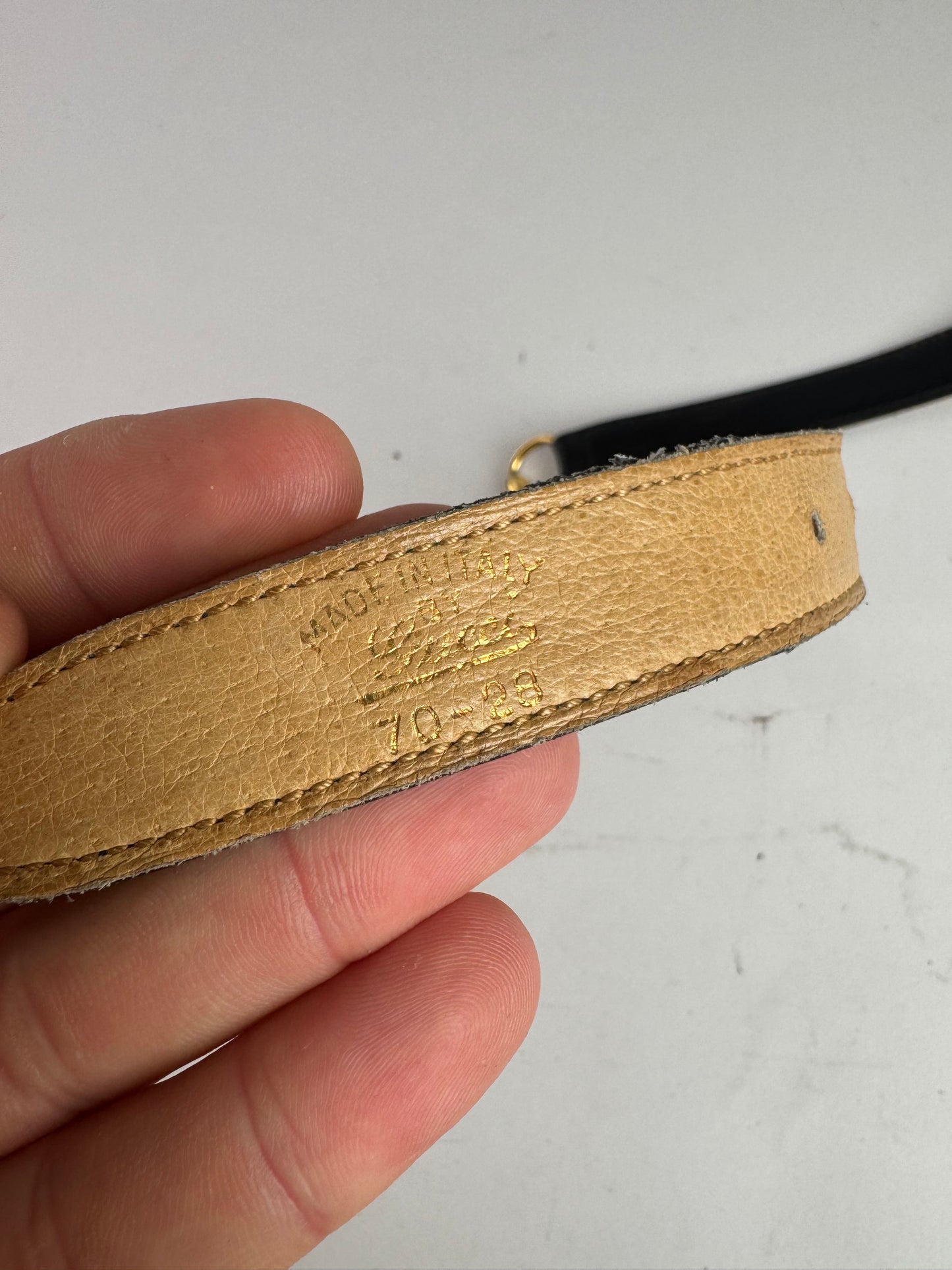 Vintage Gucci horsebit Leather Belt Black