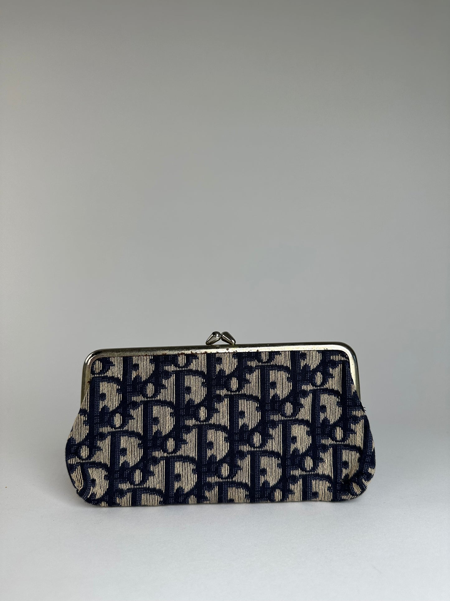 Vintage Dior Oblique Clutch Wallet Beige