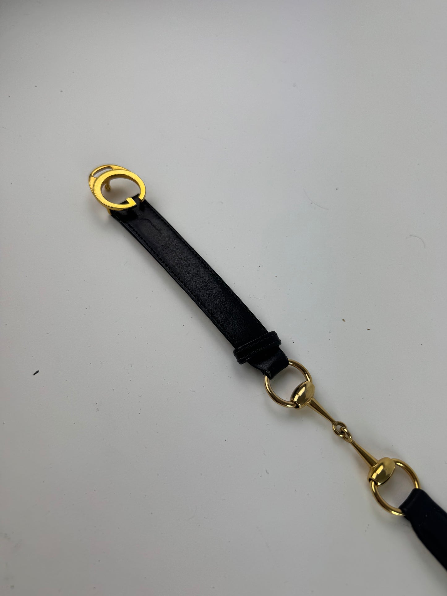 Vintage Gucci horsebit Leather Belt Black