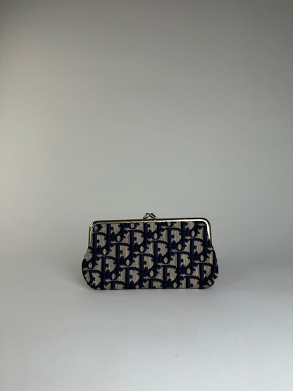 Vintage Dior Oblique Clutch Wallet Beige