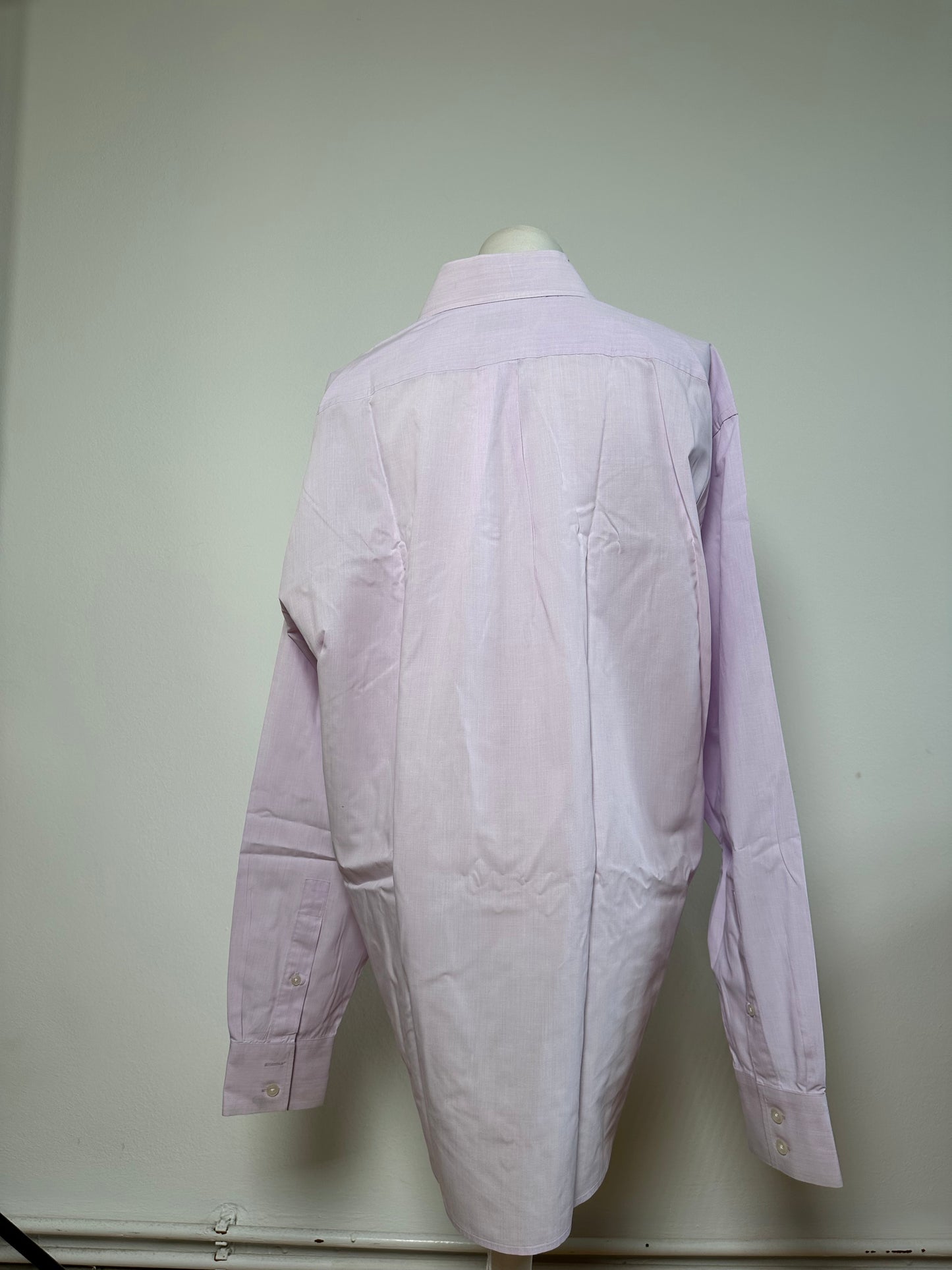 Vintage Yves Saint Laurent Men's Cotton Dress Shirt Light Purple XL