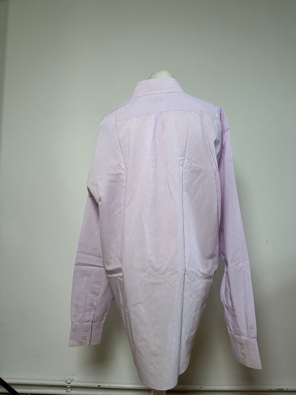 Vintage Yves Saint Laurent Men's Cotton Dress Shirt Light Purple XL