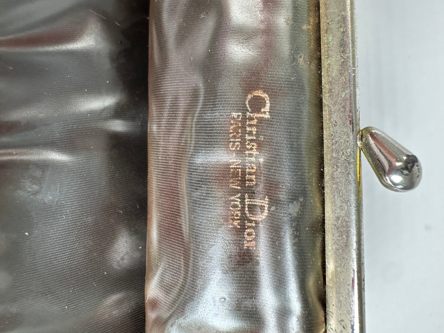 Vintage Dior Oblique Clutch Wallet Beige