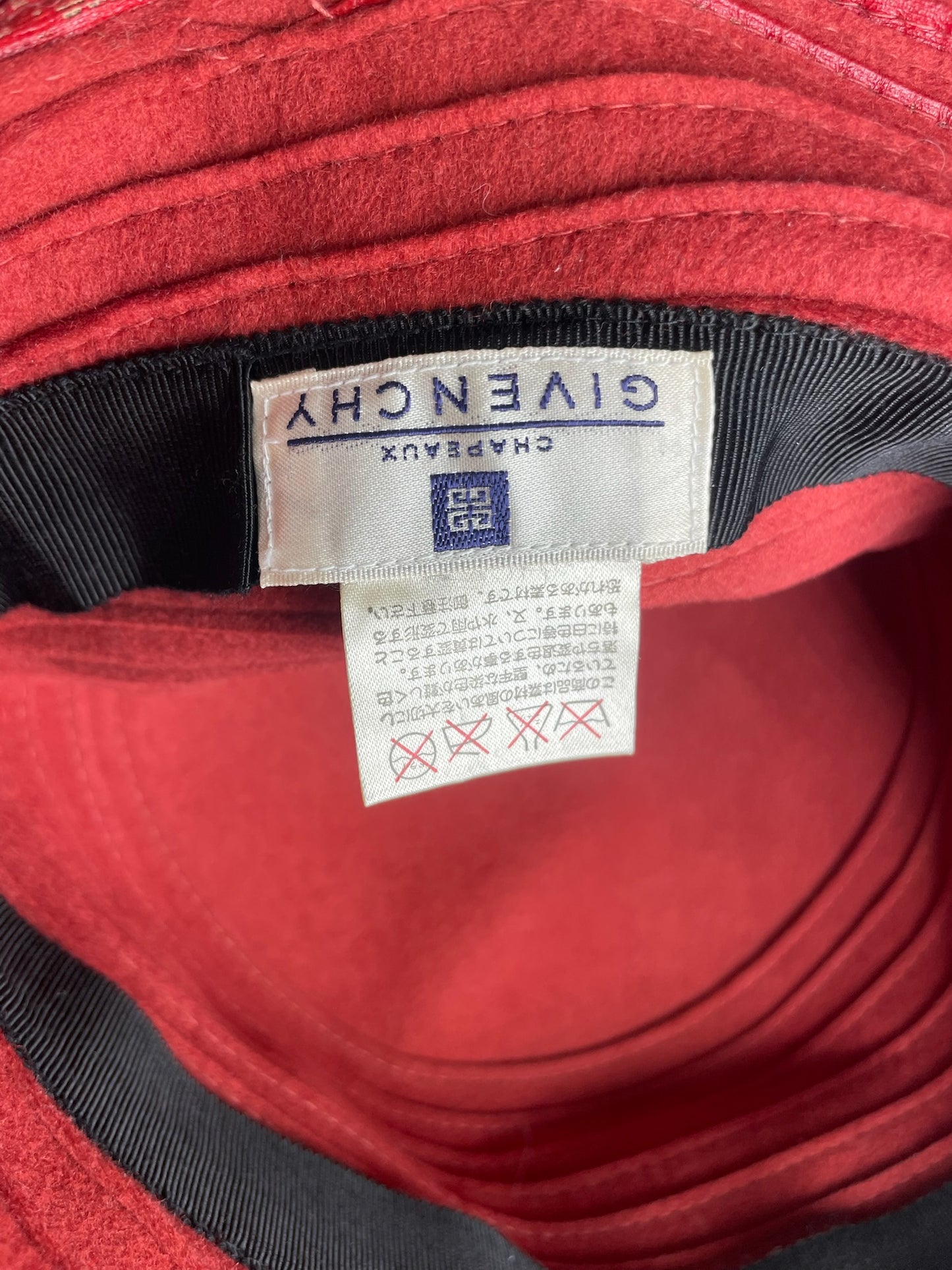 Vintage Givenchy Wool Hat Red