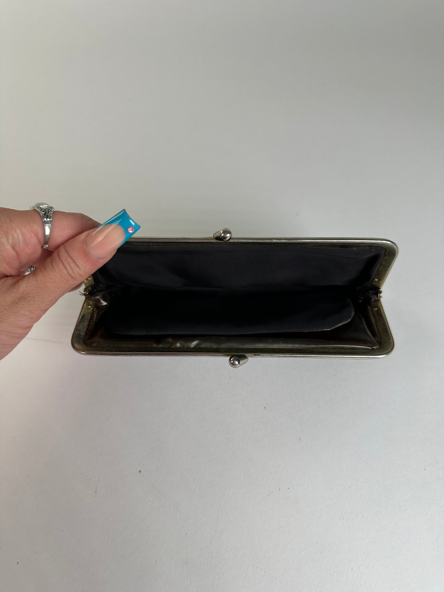 Vintage Dior Oblique Clutch Wallet Beige