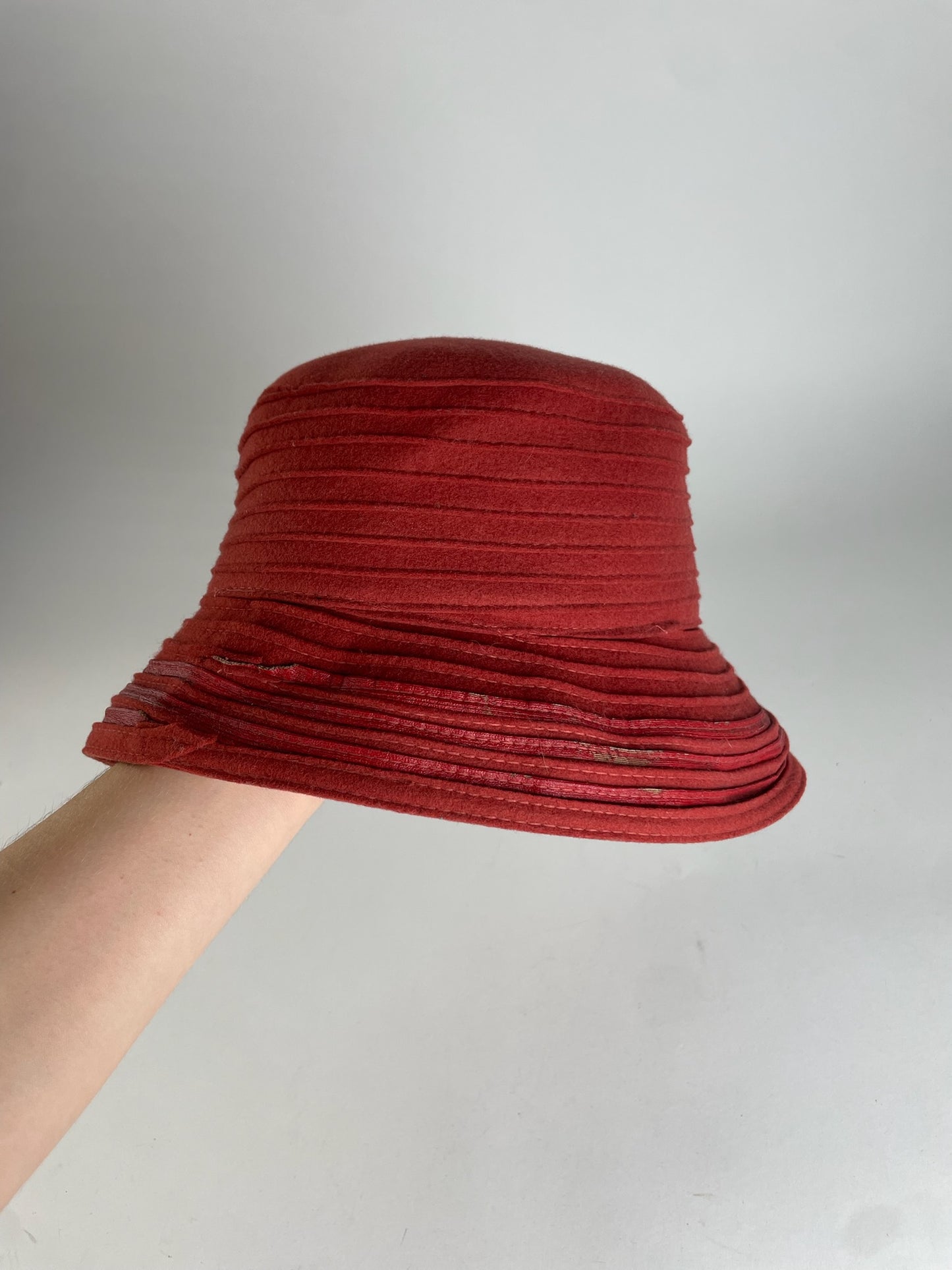 Vintage Givenchy Wool Hat Red