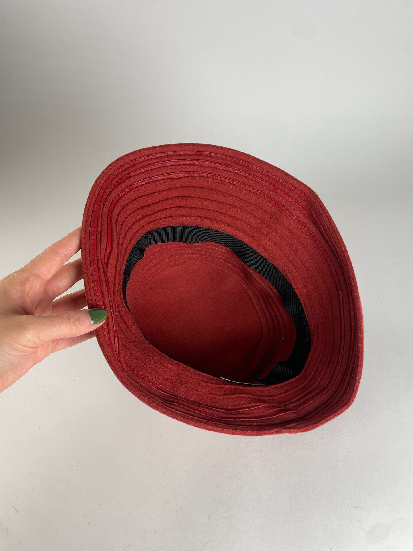 Vintage Givenchy Wool Hat Red