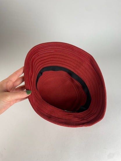 Vintage Givenchy Wool Hat Red