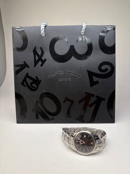Vintage Fendi Stainless Steel Bracelet Watch Black Silver