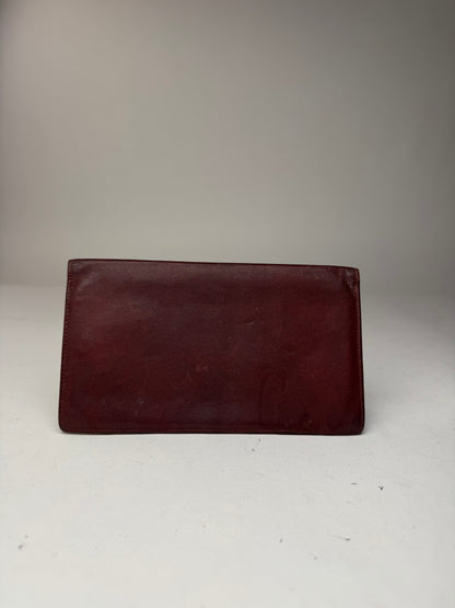 Vintage Cartier Leather Card a holder Burgundy