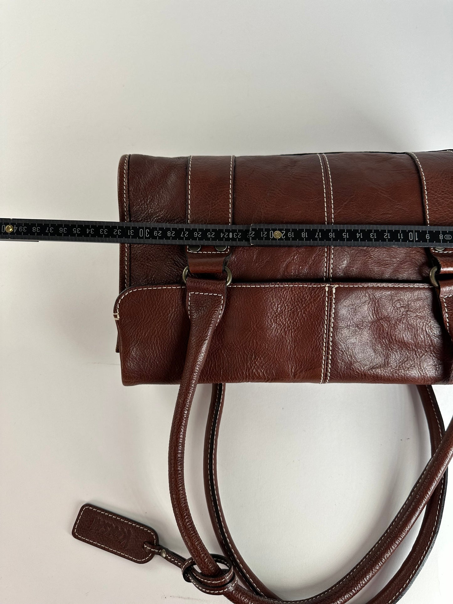 Vintage Kansai Yamamoto Grained Handbag Chestnut