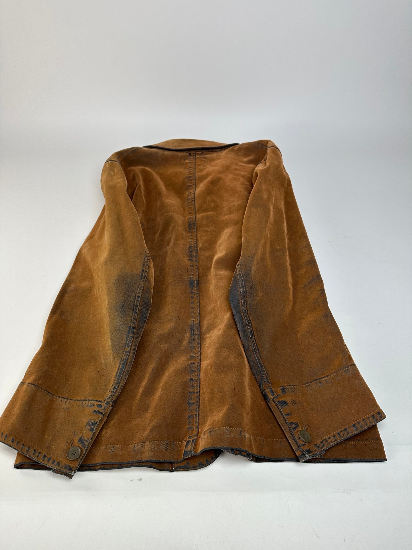 Vintage Kansai Yamammoto Fake Fur / Leather  Shirt / Jacket Brown L
