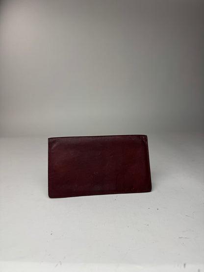 Vintage Cartier Leather Card a holder Burgundy
