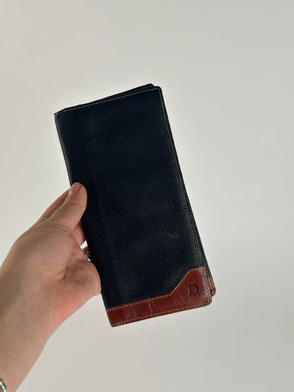Vintage Dior Leather Card Holder Id Holder Black Brown