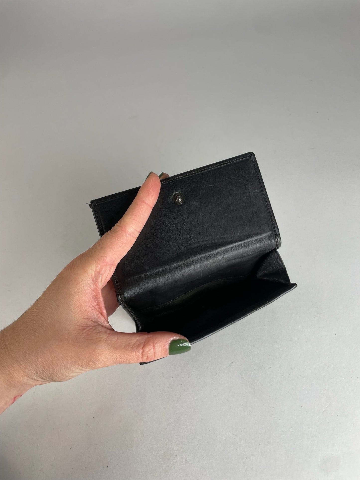 Vintage Gucci Monogram Leather canvas Wallet Brown Black