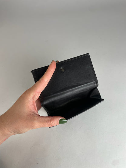 Vintage Gucci Monogram Leather canvas Wallet Brown Black