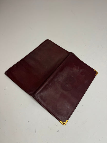 Vintage Cartier Leather Card a holder Burgundy