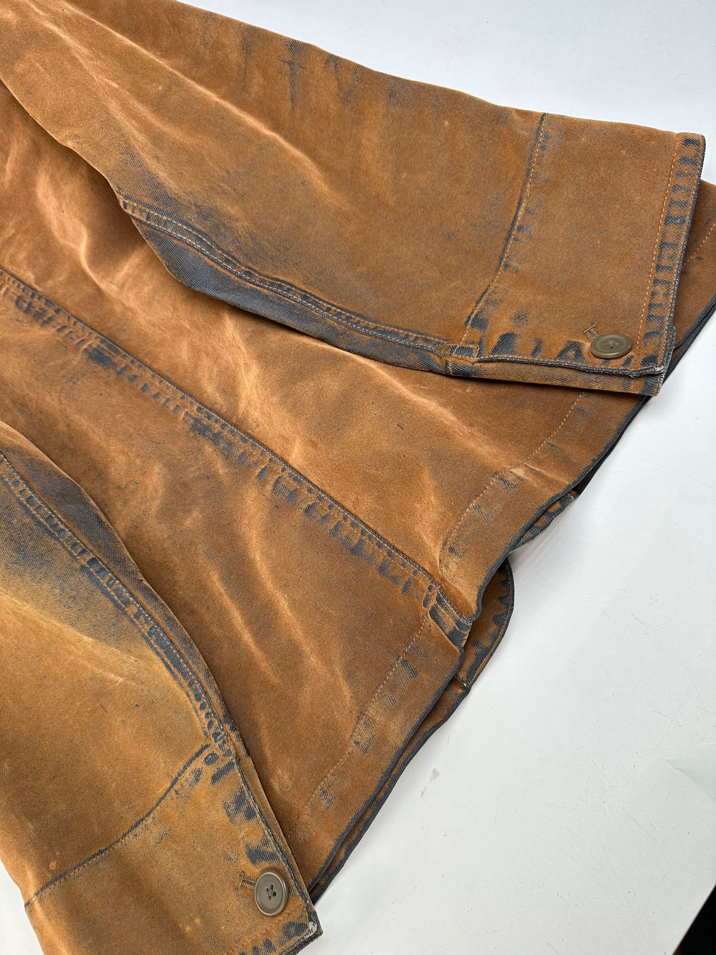 Vintage Kansai Yamammoto Fake Fur / Leather  Shirt / Jacket Brown L
