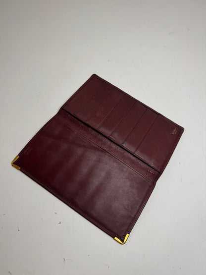 Vintage Cartier Leather Card a holder Burgundy