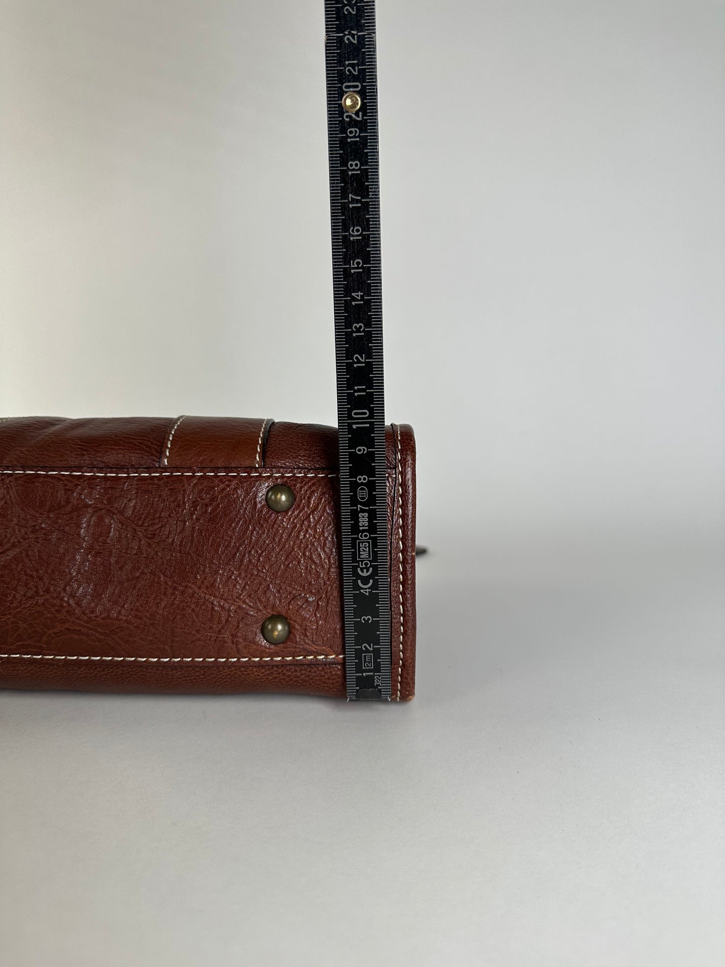 Vintage Kansai Yamamoto Grained Handbag Chestnut