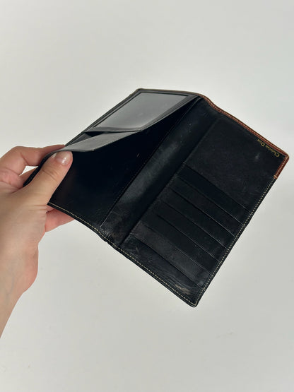 Vintage Dior Leather Card Holder Id Holder Black Brown