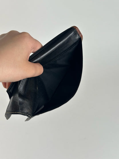 Vintage Dior Leather Card Holder Id Holder Black Brown