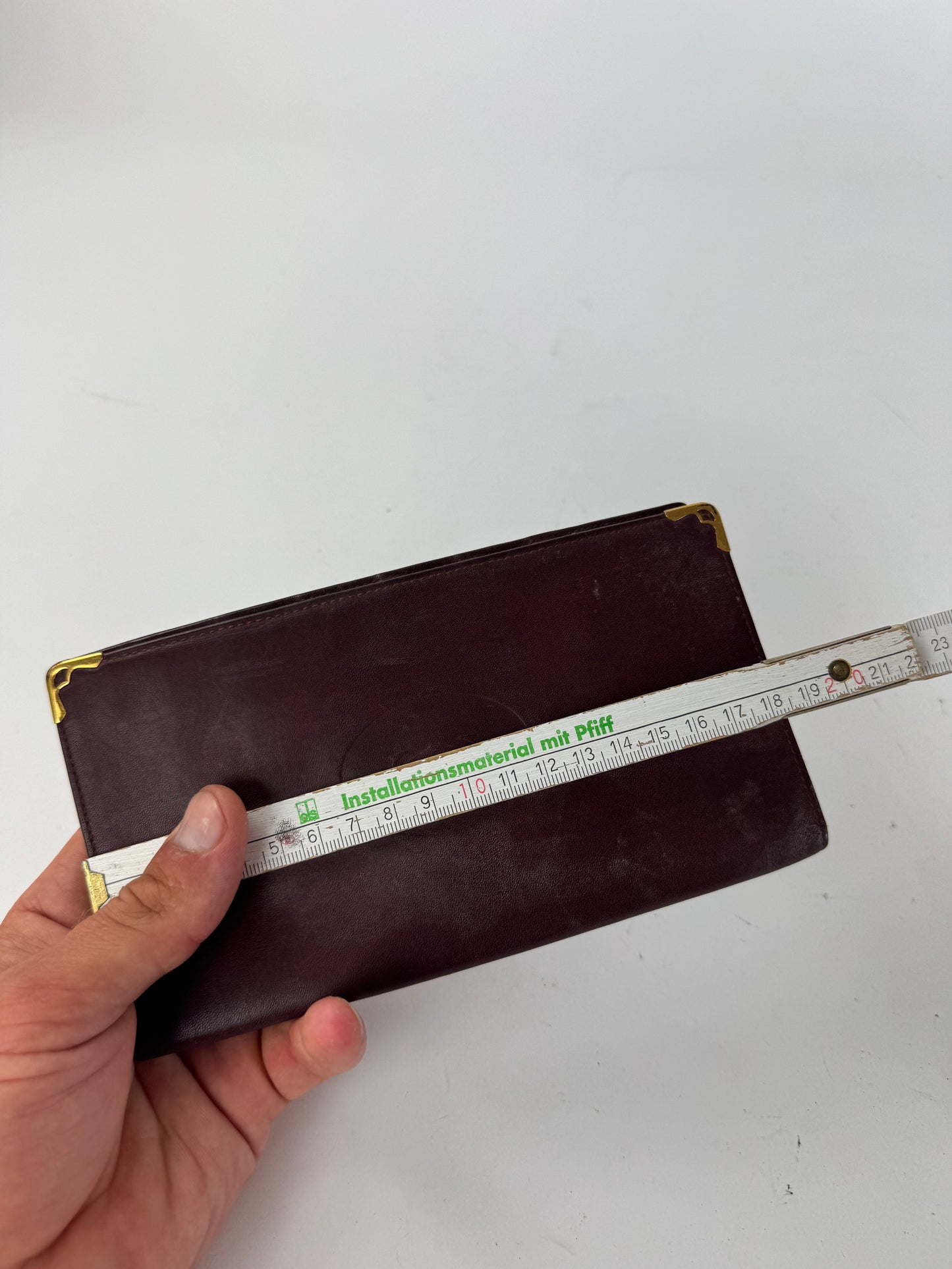 Vintage Cartier Leather Card a holder Burgundy