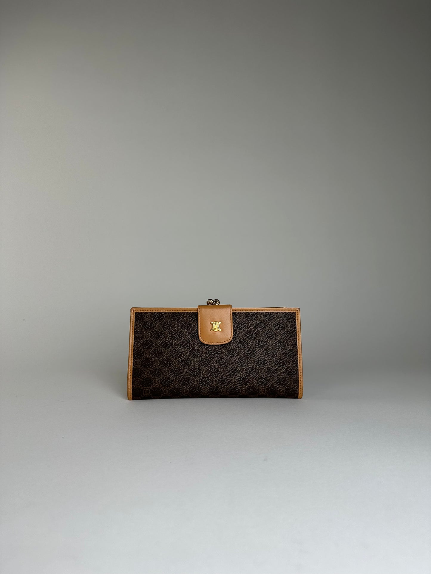 Vintage Celine Coated Wallet Brown