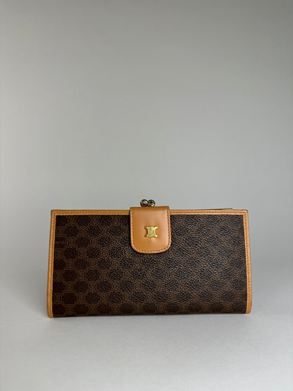 Vintage Celine Coated Wallet Brown