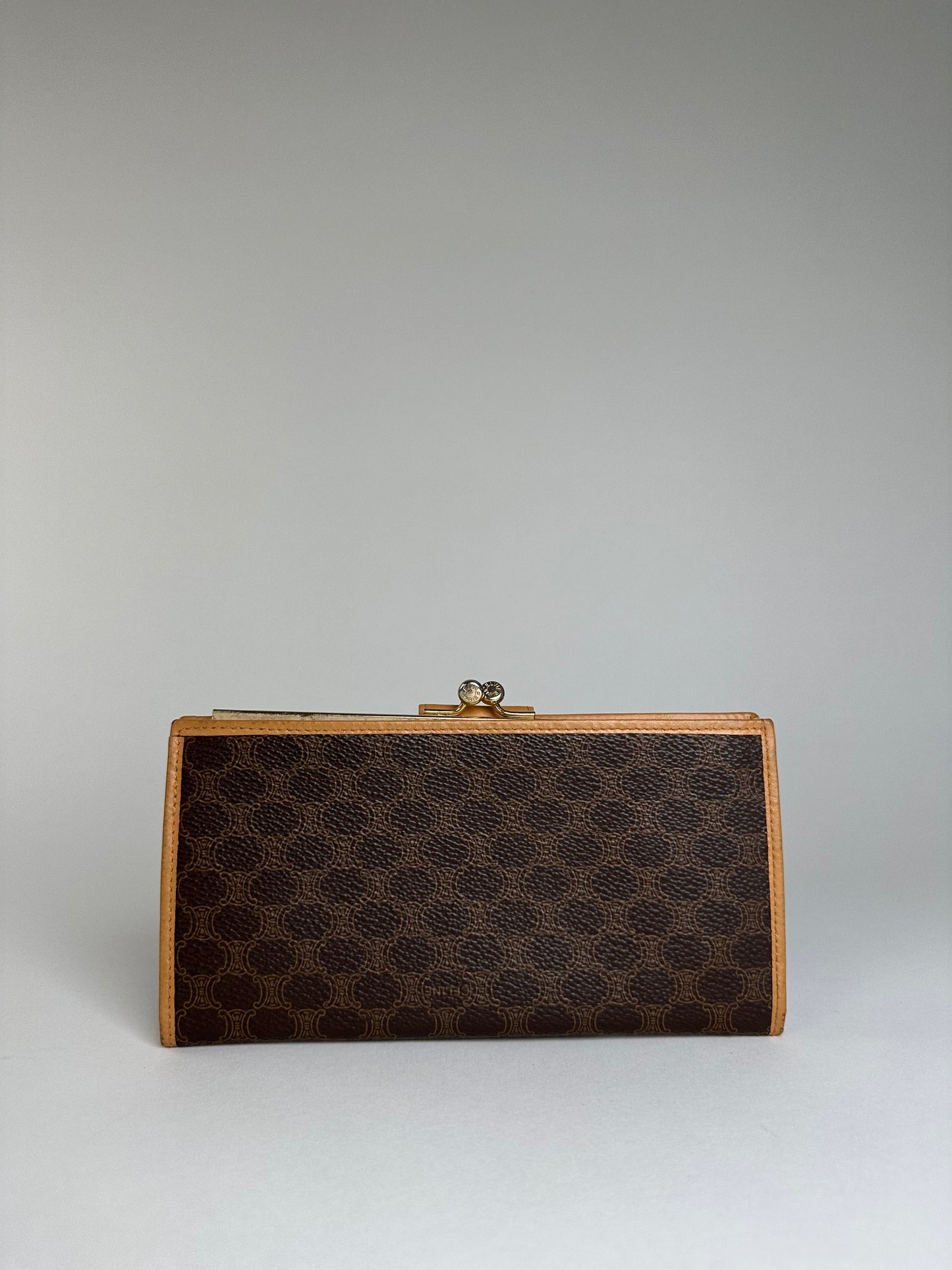 Vintage Celine Coated Wallet Brown