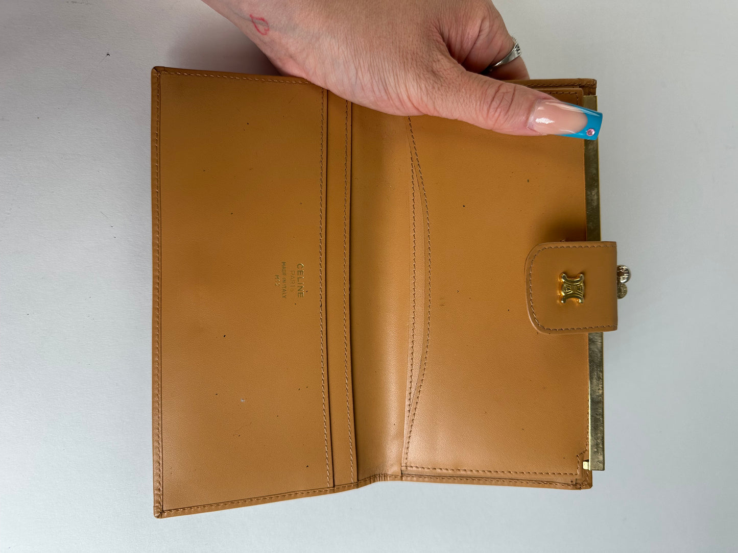 Vintage Celine Coated Wallet Brown