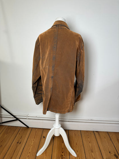 Vintage Kansai Yamammoto Fake Fur / Leather  Shirt / Jacket Brown L